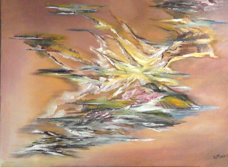 Au travers de la toile dans des couleurs tendres 